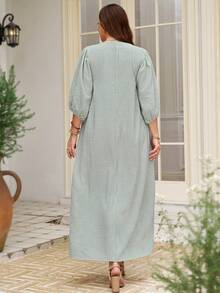 Rosumi Plus Size Women Striped Ruffle Casual Party Dress - Multicolor - View 7