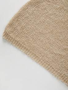 Chiquease Nuevo cubrecuerpo de punto suelto y ligero con mangas de murciélago, estilo casual de playa, yate y piscina, parte superior de punto color caqui claro para mujeres, suéteres de verano para mujeres, atuendos de vacaciones para mujeres, cubrecuerpo - Albaricoque - Ver 6