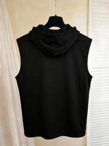 Chillumni Áo hoodie nam in họa tiết có dây rút - màu đen - Xem 2