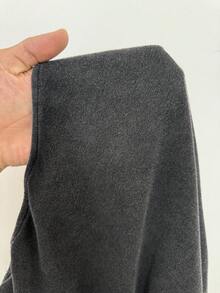 Muchica Bộ đồ thể thao gồm áo dệt kim màu đen dáng ôm sát vai bất đối xứng và quần ống rộng cạp chun có dây rút. - màu đen - Xem 10