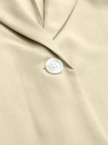 GlowEve CURVE Jaket Kasual Wanita Ukuran Besar Warna Polos Kerah Berlengan Panjang untuk Musim Gugur - Jahe - View 3