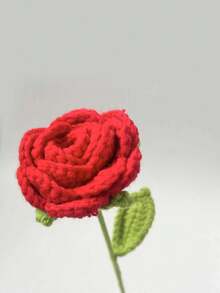 1/3/6/10朵手工钩编玫瑰花，装饰花，仿真花，毛线花。适用于餐厅、客厅、卧室、婚礼、派对等家居装饰。DIY花束，适合作为礼物送给她、母亲、老师，或作为创意礼物。也适合春夏装饰、新年、情人节、生日、复活节等节日装饰或礼品。 - 復古橙色 - 查看 3