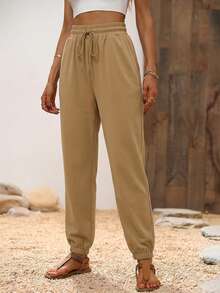 Cottnline Women Sweatpants - Brown - View 5