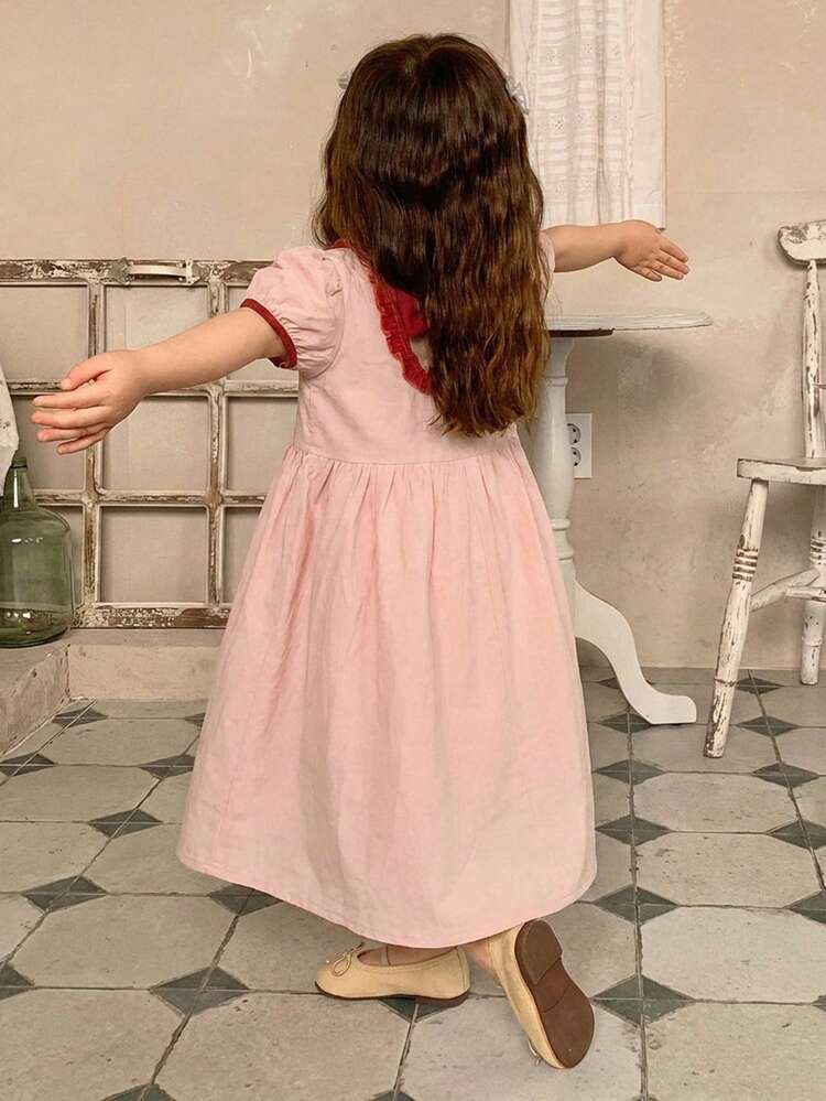 Baby Girl French Style Bow Back Sleeveless Summer Dress