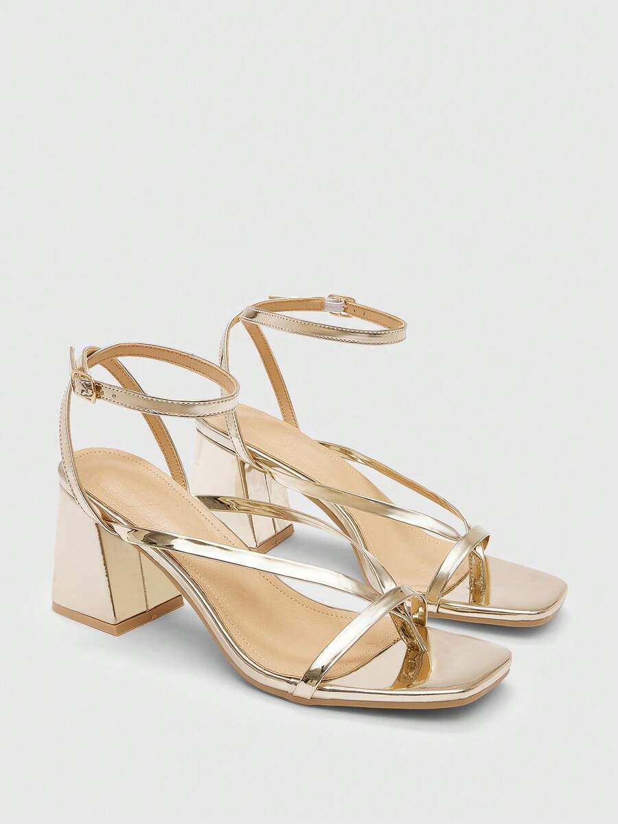 CUCCOO BIZCHIC Women's Fashion High Heel Sandals - Gold - View 1