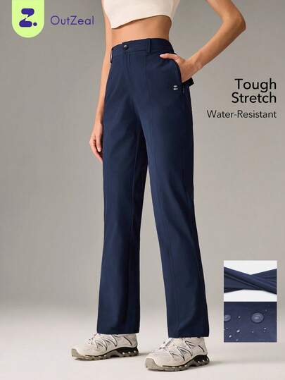 OutZeal 女士户外裤 徒步露营 防水修身多口袋户外裤