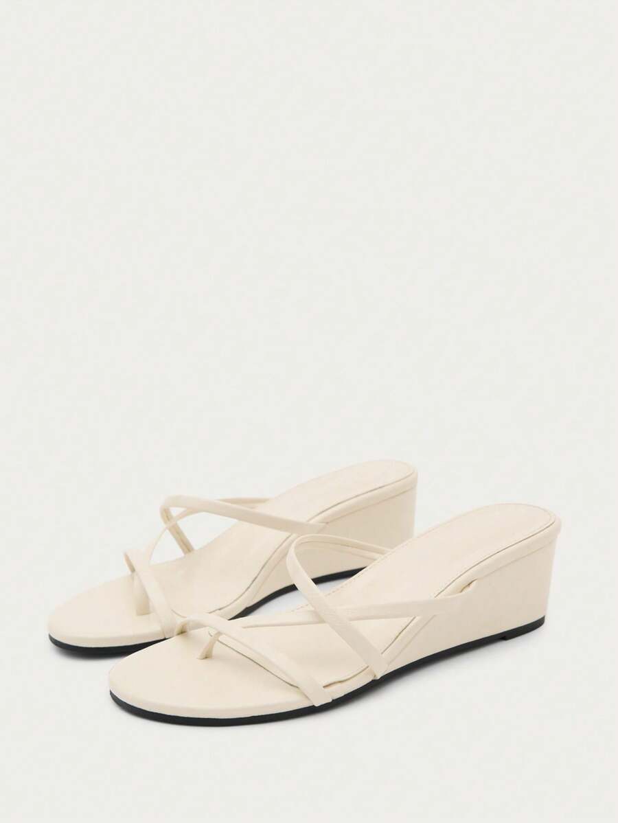 Nöista Dép xăng đan Dopamine Premium màu be gợi cảm, đế dày, nhẹ nhàng, sang trọng, có quai mảnh, gót xuồng, thích hợp mang ngoài trời. - Màu be - Xem 1