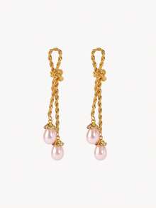 Opalesca Bông tai thời trang nữ, Cao cấp/Sang trọng/Đẳng cấp/Đeo hàng ngày/Tối giản, Ngọc trai/Pha lê, Mùa hè/Bãi biển/Dạ hội/Tiệc tùng/Kỳ nghỉ/Du lịch, Đính hôn/Đám cưới/Lời hứa, Cô dâu, Hình trái tim/Hoa, Lõi cổ tích/Lõi nàng tiên cá, Mạ vàng 18K - Hồng - Xem 6