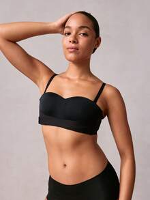Veilyse Ab Cup Front Closure Bra For Women, Anti-Slip, Push Up Bra For Bridal Dress, Lingeriefor Summerfor Summer - Black - View 6
