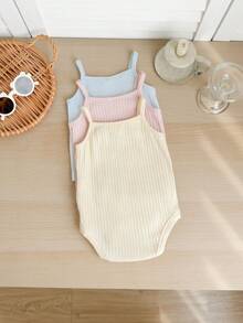 SHEIN LMoss Kids 3 piezas Bodys para bebé niña - Multicolor - Ver 2