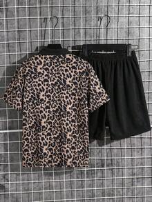 Camisa tipo polo con cuello y cremallera de tela texturizada para niño preadolescente, con pantalones cortos a juego de tela texturizada, conjunto de estilo casual y cómodo para vacaciones, sesiones de fotografía callejera, fiestas y paseos por la ciudad - Multicolor - Ver 3