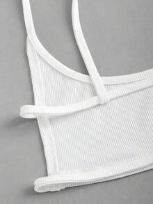 Sweetra Women's Summer Solid Color Simple Daily Wear Camisole - White - View 6