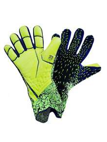 Một đôi găng tay thủ môn bóng đá, găng tay thủ môn, thiết bị bảo vệ ngón tay cho thủ môn người lớn, găng tay tập luyện chống trượt, chống mài mòn, găng tay bóng đá. - màu xanh lá - Xem 10