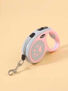 1pc Pet Automatic Retractable Traction Rope With Multiple Color Options, Random Style - Pink - View 3