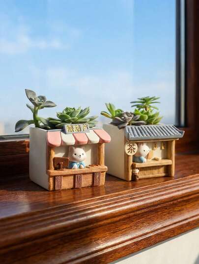 Joivida 1 chậu hoa nhỏ Flavor Journey, trang trí ngoài trời, cây xanh, hoa tươi, cây trồng trong chậu, hộp đựng bút, hộp đựng đồ trang điểm, vật trang trí bàn làm việc tại nhà (không bao gồm cây mọng nước), thích hợp cho dịp năm mới và ngày Valentine, quà tặng lý tưởng cho gia đình và bạn bè, trang trí nhà cửa, quà sinh nhật.