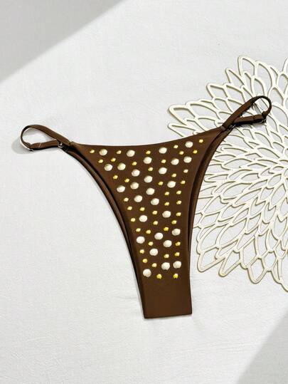 Swim Vcay Quần bơi nữ đính đá lấp lánh, mẫu mới Xuân/Hè 2026, kiểu dáng thanh lịch, thoải mái, thích hợp cho kỳ nghỉ biển.