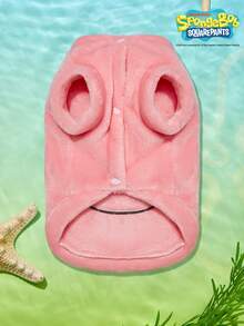 SpongeBob SquarePants | PETSIN 1 Áo khoác đa năng cho mèo/chó, áo khoác nhung hồng dễ thương có thêu, áo cardigan dày ấm áp mùa thu đông. - Hồng - Xem 4