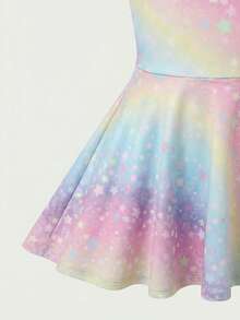 SHEIN Young Girl Solid Color Knit Camisole Maxi Dress Jumpsuit - Multicolor - View 5