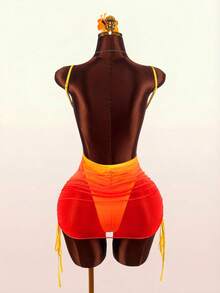 Amplova 2026 New Romantic Semi-Sheer Basic Tight-Fitting Comfortable Mini Dress For Women,Summer Dresses For Women - Orange - View 8