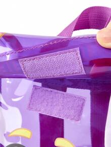 DORA | SHEIN 1 Tas Ransel Bentuk PVC Transparan Lucu, Musim Panas, Penutup Velcro, Cocok untuk Perjalanan dan Kegiatan Luar Ruangan, Cocok untuk Pelajar, Wanita dan Pria, Panjang Tali Bahu Dapat Diatur, Dora - Purple - View 10