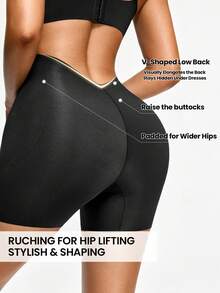 SHAPORA Women's High Waist Slimming Shapewear Pants, Hips Lifting And Shaping - Black - View 1