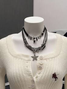 StreetHx Women's Streetwear Solid Color Ribbed Button-Up Long Sleeve Sweater Top, Autumn/Winter - Apricot - View 6