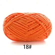 1 sợi len nhung mềm, khoảng 50g/cái, 60m/cái, sợi len đan thủ công dày vừa, sợi len đan polyester mềm mịn, thích hợp cho đồ thủ công tự làm, đan và móc khăn quàng cổ, mũ, giày dép, túi xách, miếng lót, búp bê, chăn, dép, các dự án móc thủ công (bao bì ngẫu nhiên) - Nhiều màu - Xem 31