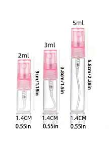 5/10/20PCS 2ml 3ml 5ml Refillable Portable Card Spray Bottle With Protective Case Leak Proof Mini Travel Size Empty Dispenser For Perfume Hand Sanitizer Cosmetic Liquid Home Office Commute Beauty Essential Gadget Gift Idea Travel Accessory - Multicolor - View 15