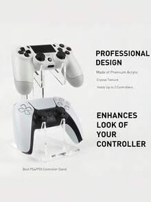 Suporte universal de dupla camada para fone de ouvido e controle de jogos, em plástico resistente, preto, para mesa, organizador de periféricos, economiza espaço, ideal para casa, escritório e jogos. - Multicolorido - Ver 5