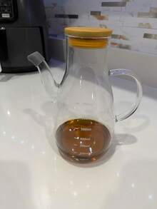 1 个重型玻璃油壶 - 防漏厨房必备，带刻度，多用途瓶，可盛装食用油、酱油和醋，耐用调味料容器，家用 - 彩色 - 查看 11