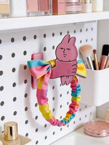 Joivida 1/2 Cute Pink Rabbit Hook, Cartoon Wall Mounted Storage Hook, Refrigerator Decoration, Suitable For Kitchen, Bathroom, Bedroom And Door, Suitable For Backpacks, Keys, Towels, Headbands, Toiletries And Household Items. - Multicolor - View 4
