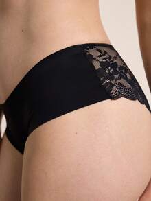 3入組對比花邊扇形邊簇邊短內褲 - 彩色 - 查看 5