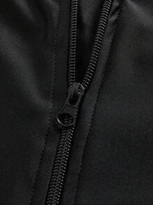 SHEIN 青少年男孩黑色連身長袖防曬泳衣，休閒夏季海灘度假衝浪褲，適合度假村、泳池派對、春季 - 彩色 - 查看 7