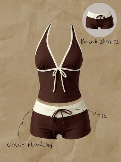 Elavelle Women's High Waist Bowknot Printed Bikini Bottom, Spring/Summer