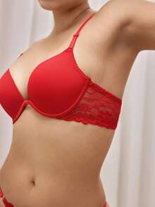 Bralution Áo ngực có gọng trơn - Đỏ - Xem 2