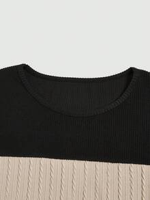 Women's Casual Daily Commute Textured Fabric Short Sleeve T-Shirt, Summer - Multicolor - View 5