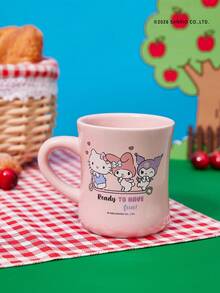 HELLO KITTY AND FRIENDS | Joivida 咖啡杯 – “咖啡永远是个好主意”陶瓷杯，16盎司白色新奇马克杯，适用于咖啡、茶、热可可 - B.粉色 - 查看 2