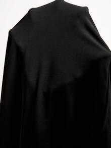 Plussiva Maternity Plus Size Contrast Color Casual Jumpsuit - Black and White - View 7