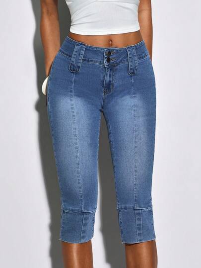 Avantive Damen Casual Vielseitig Alltags Jeans