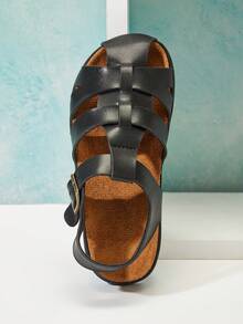 Mini mi Girl's Fashion Comfy Fisherman Sandals - Black - View 6