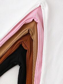 SHEIN Playful Pals Leggings acanalados minimalistas casuales para niñas, versátiles y elásticos, nueva llegada de primavera/otoño - Multicolor - Ver 6