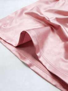 EMERY ROSE Minifalda elegante de unicolor y plisada para mujer, adecuada para citas y viajes - Rosa - Ver 3