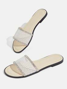 CUCCOO TILAWA Ladies, Buckles, Trim, Flat Sandals - Apricot - View 6