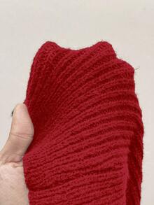 StreetHx Vestido de suéter casual de manga larga con cuello vuelto y botones, de corte ajustado, para mujer - Rojo - Ver 7