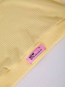 2pcs/Set Girls' Letter Embroidered Vest Top And Wide Leg Sweatpants,Pink Summer Casual Gym Sports & Casual Style For Vacation Gatherings - Yellow - View 8