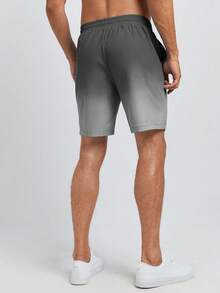 HIMLAND Men's Palm Tree Print Ombre Woven Casual Shorts - Grey - View 2