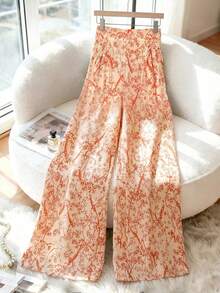 GlowEve Women's Printed Pleated A-Line Palazzo Pants - Multicolor - View 4