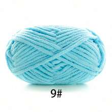 1 sợi len nhung mềm, khoảng 50g/cái, 60m/cái, sợi len đan thủ công dày vừa, sợi len đan polyester mềm mịn, thích hợp cho đồ thủ công tự làm, đan và móc khăn quàng cổ, mũ, giày dép, túi xách, miếng lót, búp bê, chăn, dép, các dự án móc thủ công (bao bì ngẫu nhiên) - Nhiều màu - Xem 33
