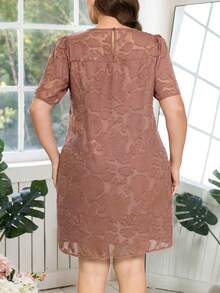 Reflora Vestido casual de con estampado floral para mujer de talla Zanzea, nuevo vestido de llegada para mujer de talla, vestido casual Zanea para mujer, vestido de vera - Rosa - Ver 2