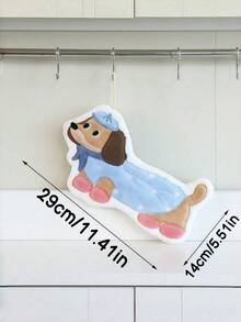 Joivida Dachshund Shaped Hanging Hand Towel - Absorbent Cartoon Dog Kitchen Towel With Hanging Loop, 3 Adorable Designs (Pink Sweater/Heart Bandana/Blue Coat), Quick-Dry Microfiber Towel For Bathroom & Kitchen, Decorative Pet-Themed Hand Towel, Thoughtful Gift For Friends & Family, Ideal For Dog Lovers & Home Decor Enthusiasts,Spring To Summer - hand towel - View 3